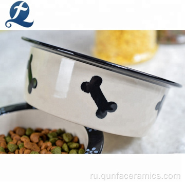 Пользовательские Мини Круглый Украшение Pet Dog Bowl Feeder